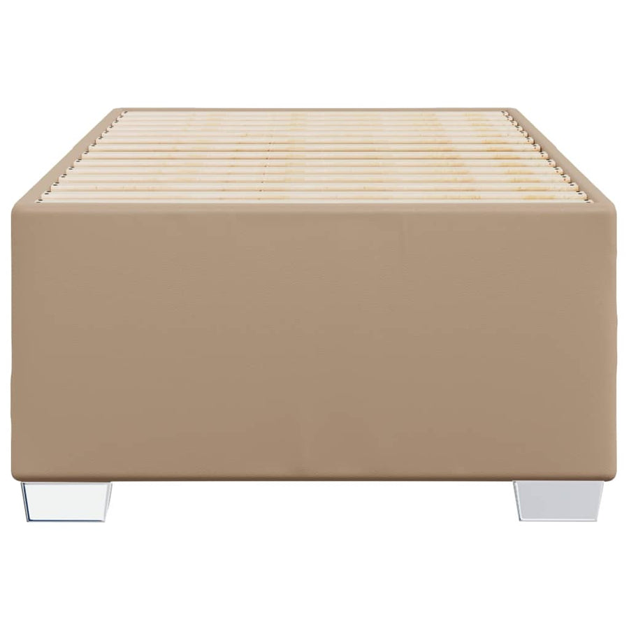 Bedframe kunstleer cappuccinokleurig 90x200 cm