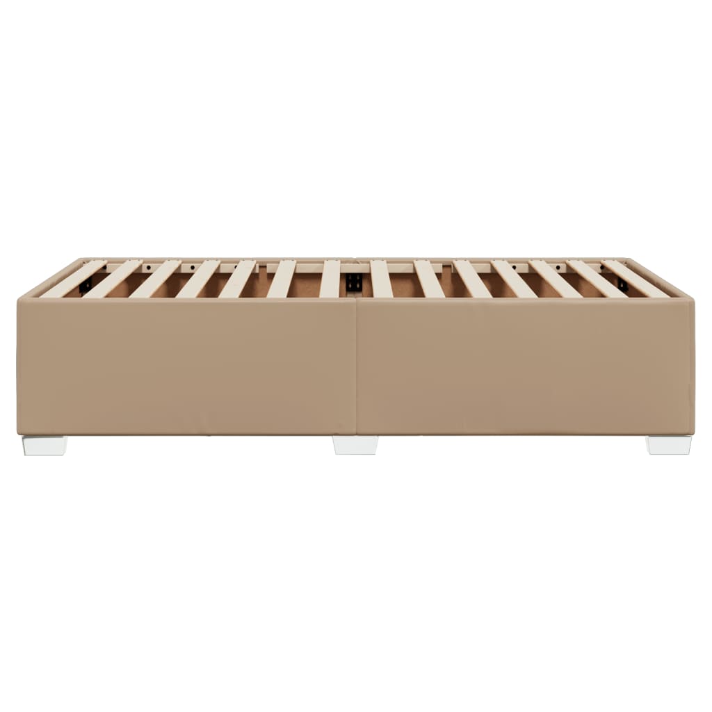 Bedframe kunstleer cappuccinokleurig 90x200 cm
