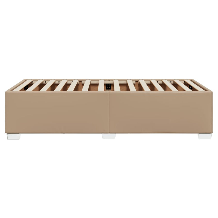 Bedframe kunstleer cappuccinokleurig 90x200 cm