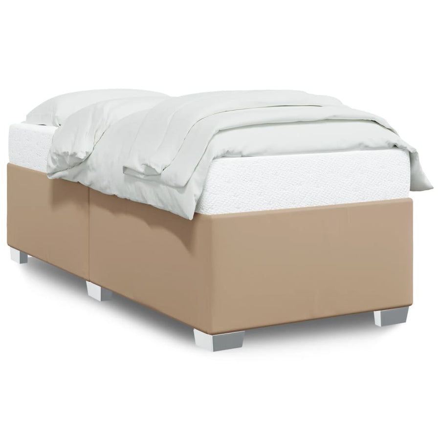 Bedframe kunstleer cappuccinokleurig 90x200 cm