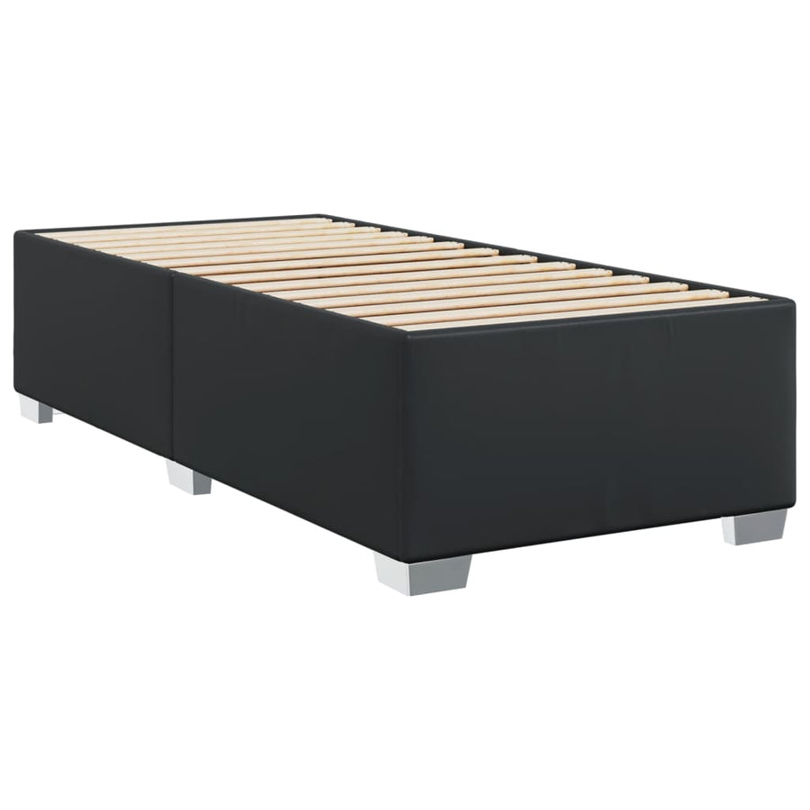 Bedframe kunstleer zwart 100x200 cm