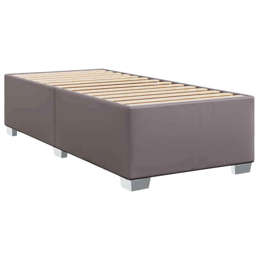 Bedframe kunstleer grijs 100x200 cm
