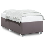 Faux Leather Bed Frame Grey 100x200 cm
