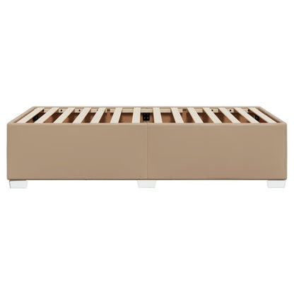 Bedframe kunstleer cappuccinokleurig 100x200 cm