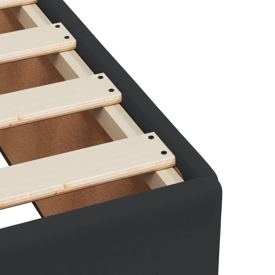 Bedframe kunstleer zwart 120x190 cm