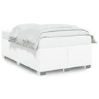 Bed frame without mattress 120x190 cm faux leather white