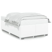 Bed frame without mattress 120x190 cm faux leather white