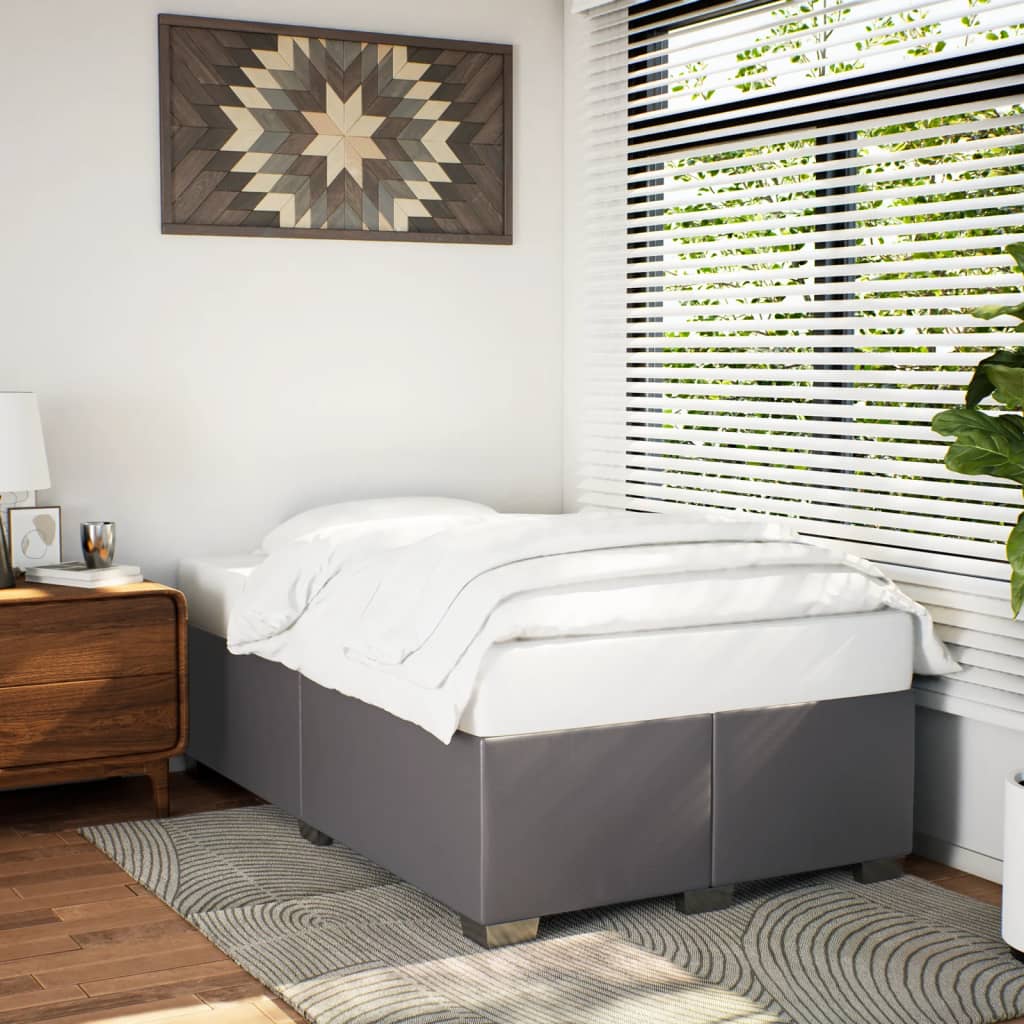 Bedframe kunstleer grijs 120x190 cm