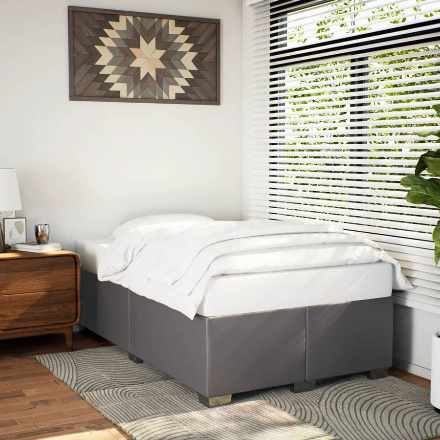 Bedframe kunstleer grijs 120x190 cm