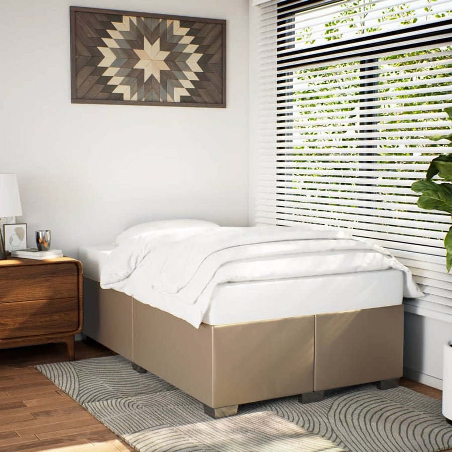 Bedframe kunstleer cappuccinokleurig 120x190 cm