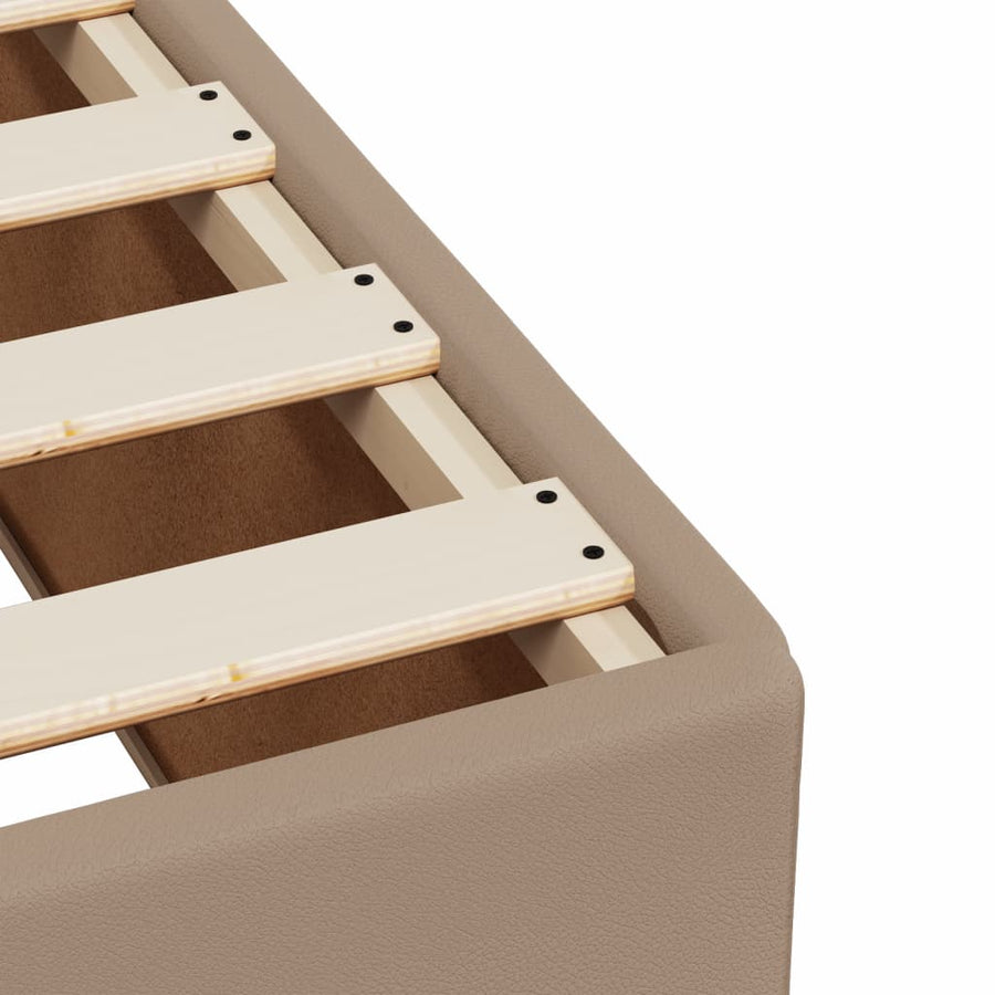 Bedframe kunstleer cappuccinokleurig 120x200 cm