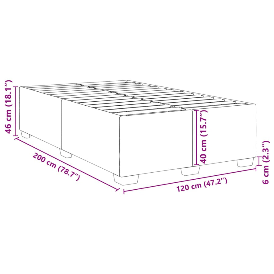 Bedframe kunstleer cappuccinokleurig 120x200 cm