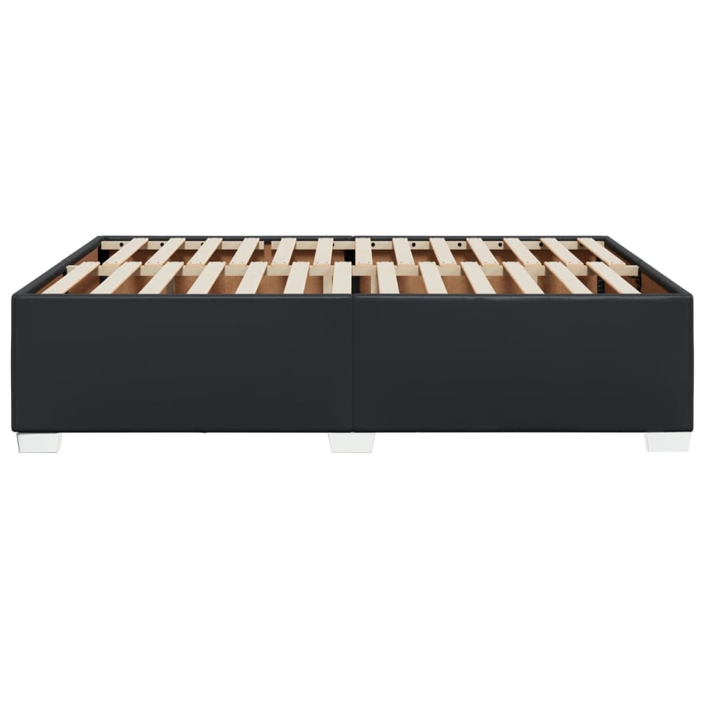Bedframe kunstleer zwart 140x190 cm