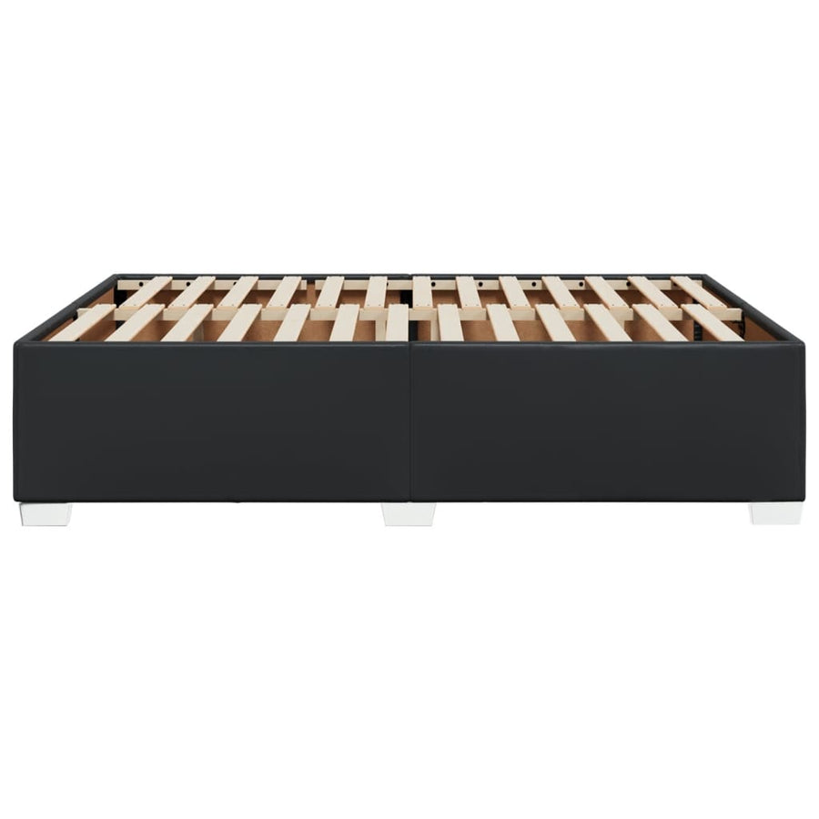 Bedframe kunstleer zwart 140x190 cm