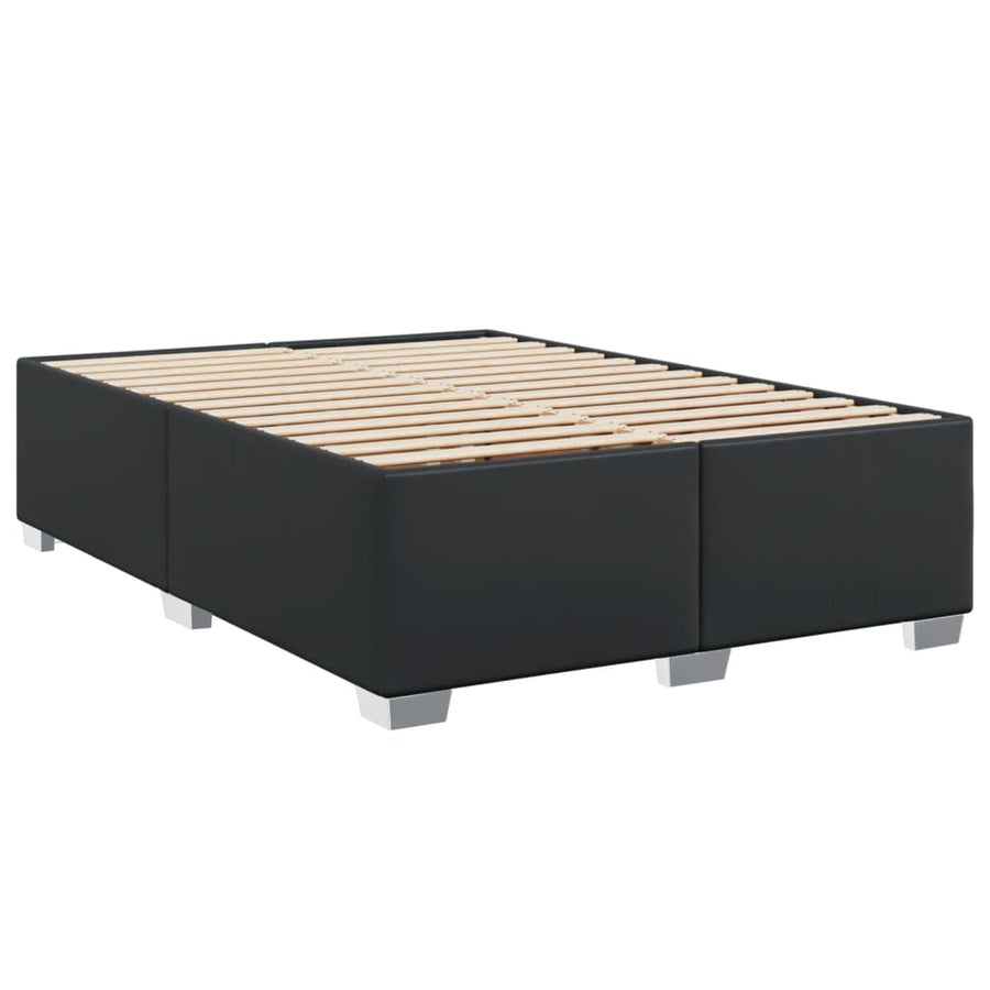 Bedframe kunstleer zwart 140x190 cm