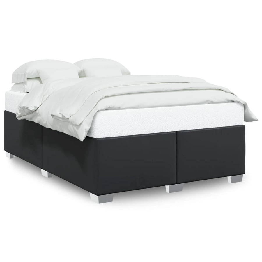 Bedframe kunstleer zwart 140x190 cm