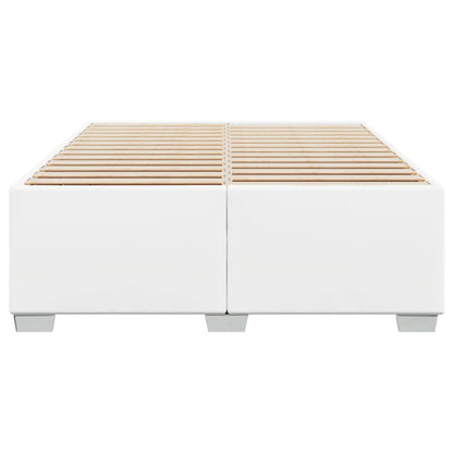 Bedframe kunstleer wit 140x190 cm