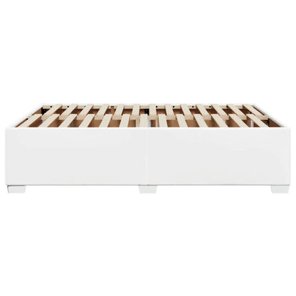 Bedframe kunstleer wit 140x190 cm