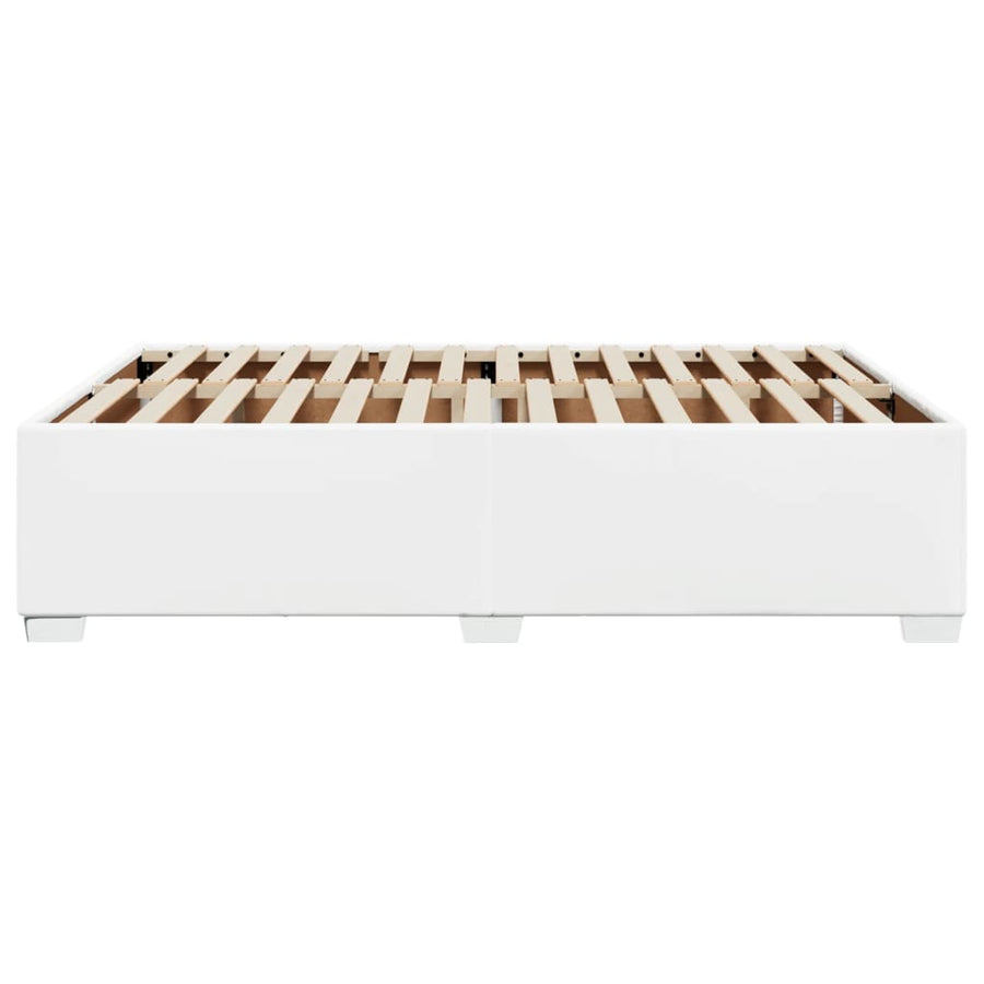 Bedframe kunstleer wit 140x190 cm