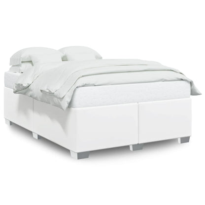 Bedframe kunstleer wit 140x190 cm