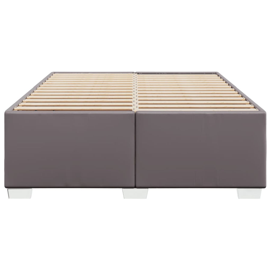 Bedframe kunstleer grijs 140x190 cm