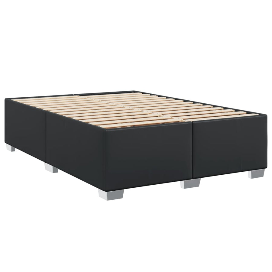 Bedframe kunstleer zwart 140x200 cm
