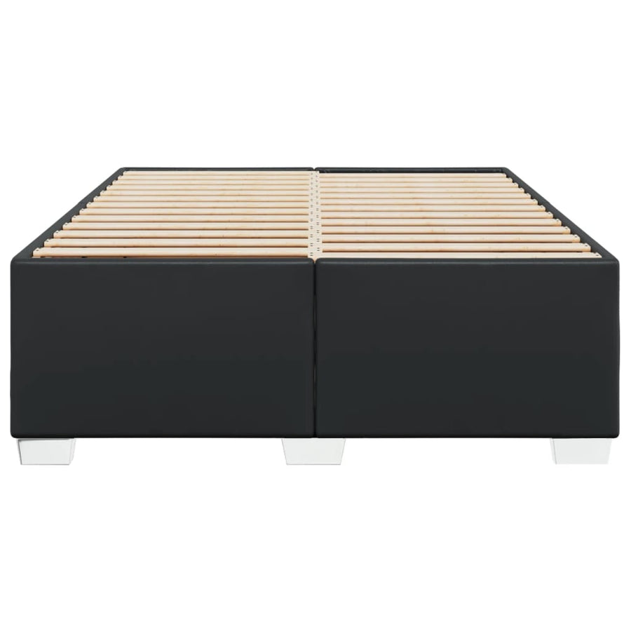 Bedframe kunstleer zwart 140x200 cm