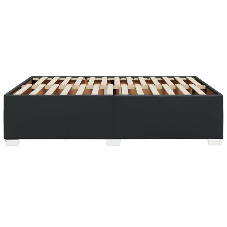 Bedframe kunstleer zwart 140x200 cm