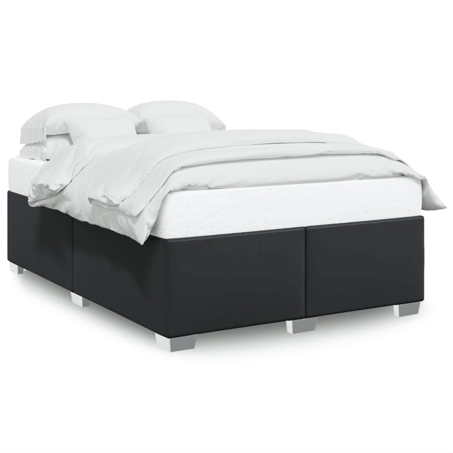 Bedframe kunstleer zwart 140x200 cm
