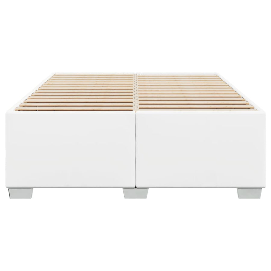 Bedframe kunstleer wit 140x200 cm