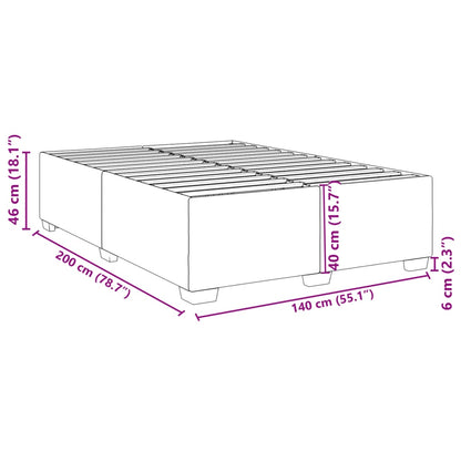 Bedframe kunstleer wit 140x200 cm