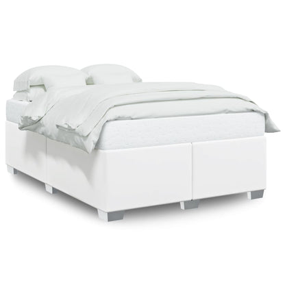 Bedframe kunstleer wit 140x200 cm