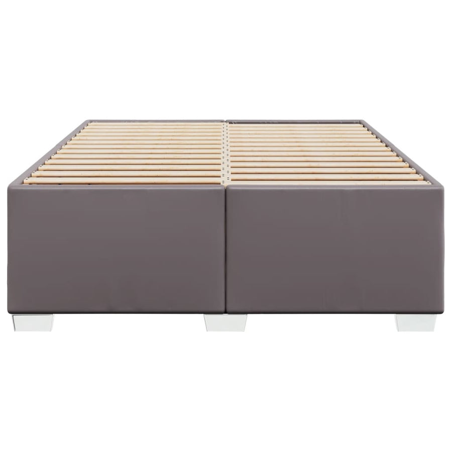 Bedframe kunstleer grijs 140x200 cm