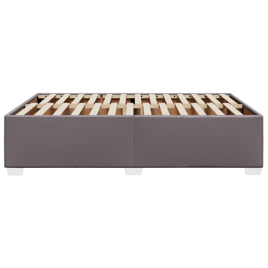 Bedframe kunstleer grijs 140x200 cm