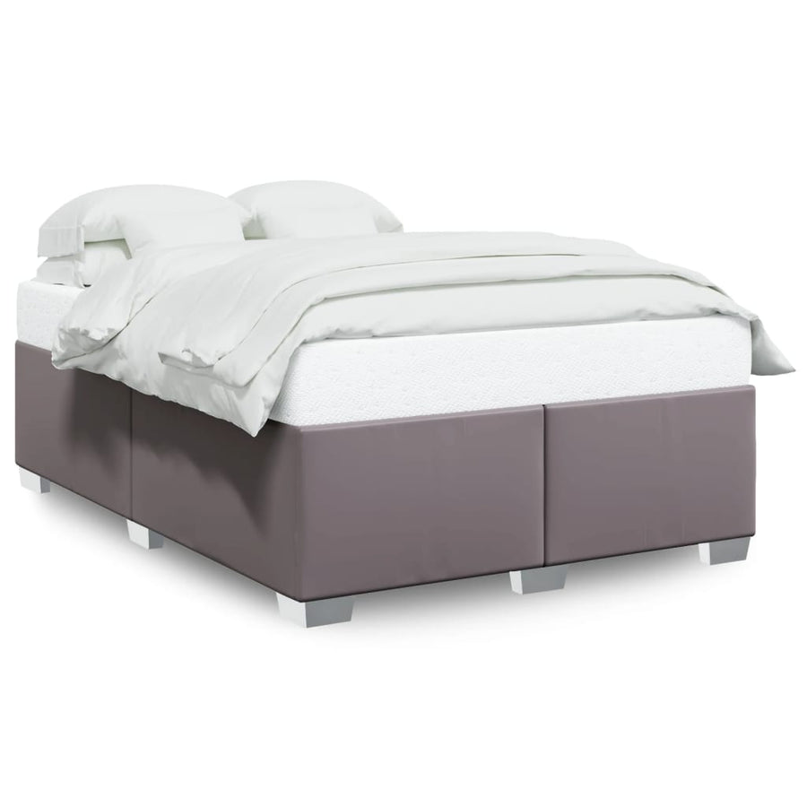 Bedframe kunstleer grijs 140x200 cm