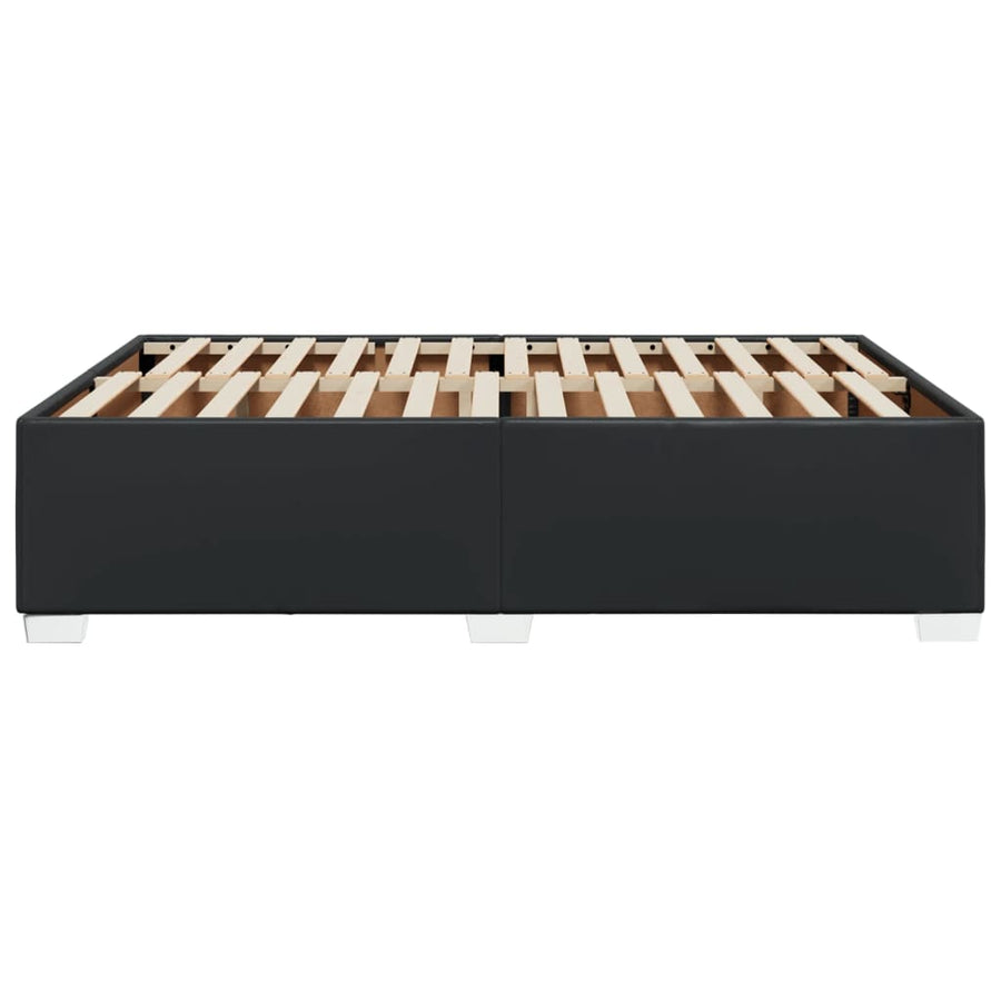 Bedframe kunstleer zwart 160x200 cm