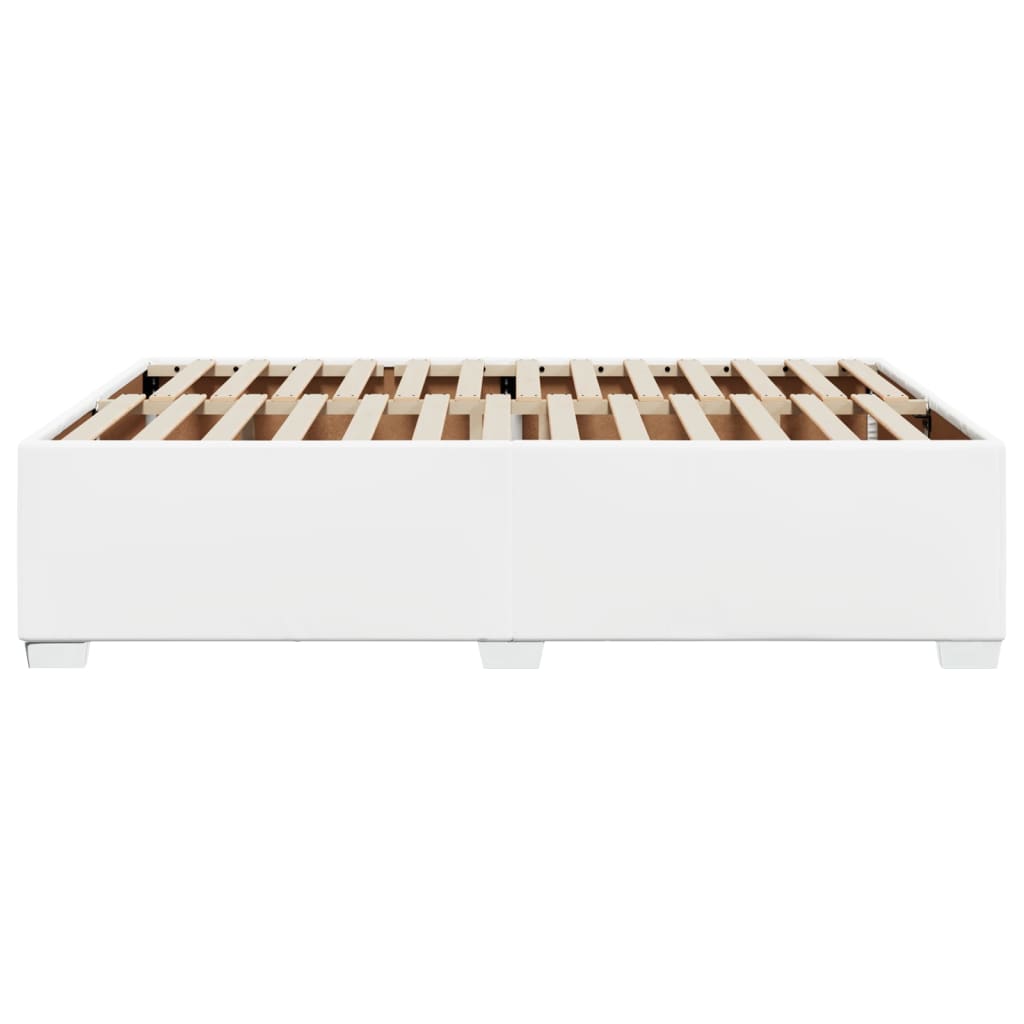 Bedframe kunstleer wit 160x200 cm