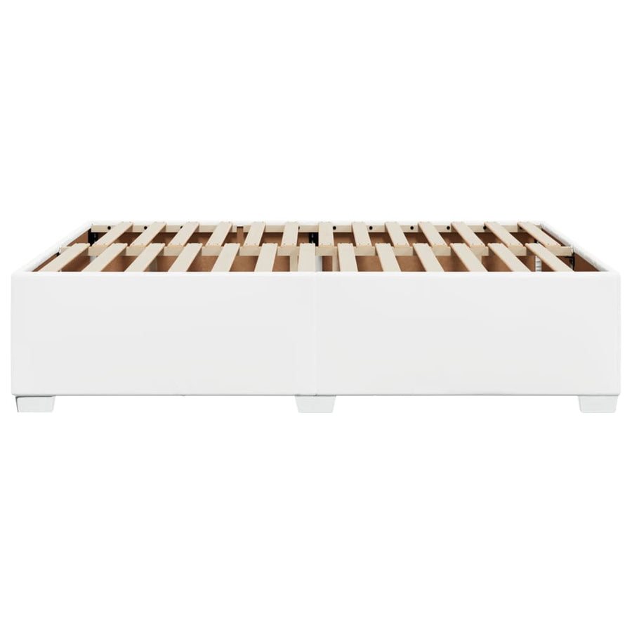 Bedframe kunstleer wit 160x200 cm