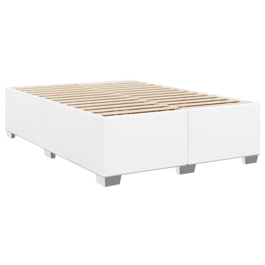 Bedframe kunstleer wit 160x200 cm