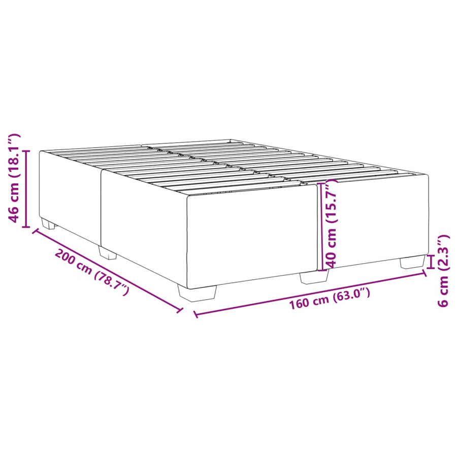 Bedframe kunstleer wit 160x200 cm