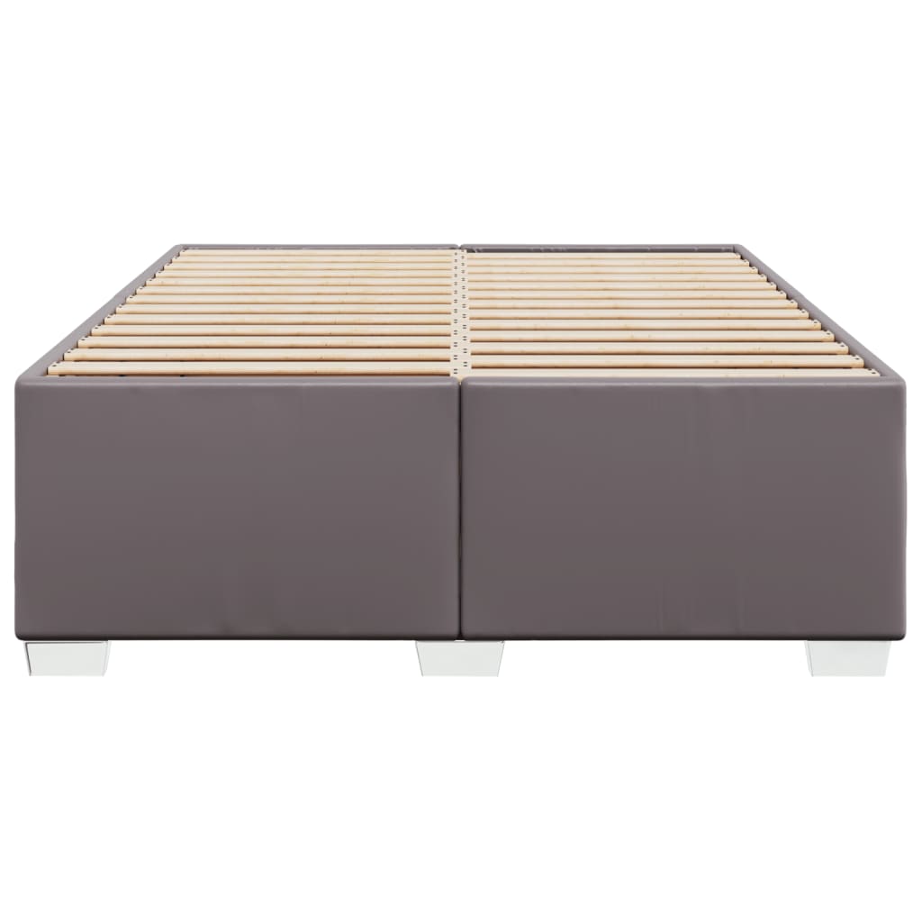 Bedframe kunstleer grijs 160x200 cm