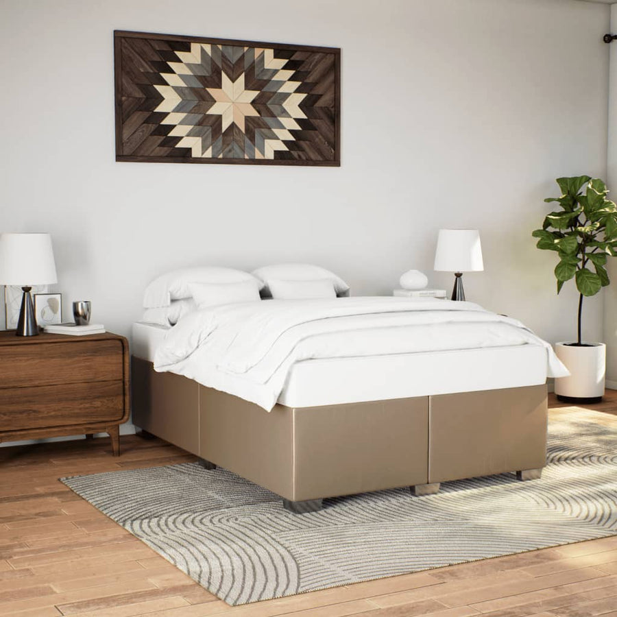 Bedframe kunstleer cappuccinokleurig 160x200 cm