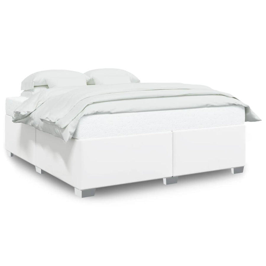 Bedframe kunstleer wit 180x200 cm