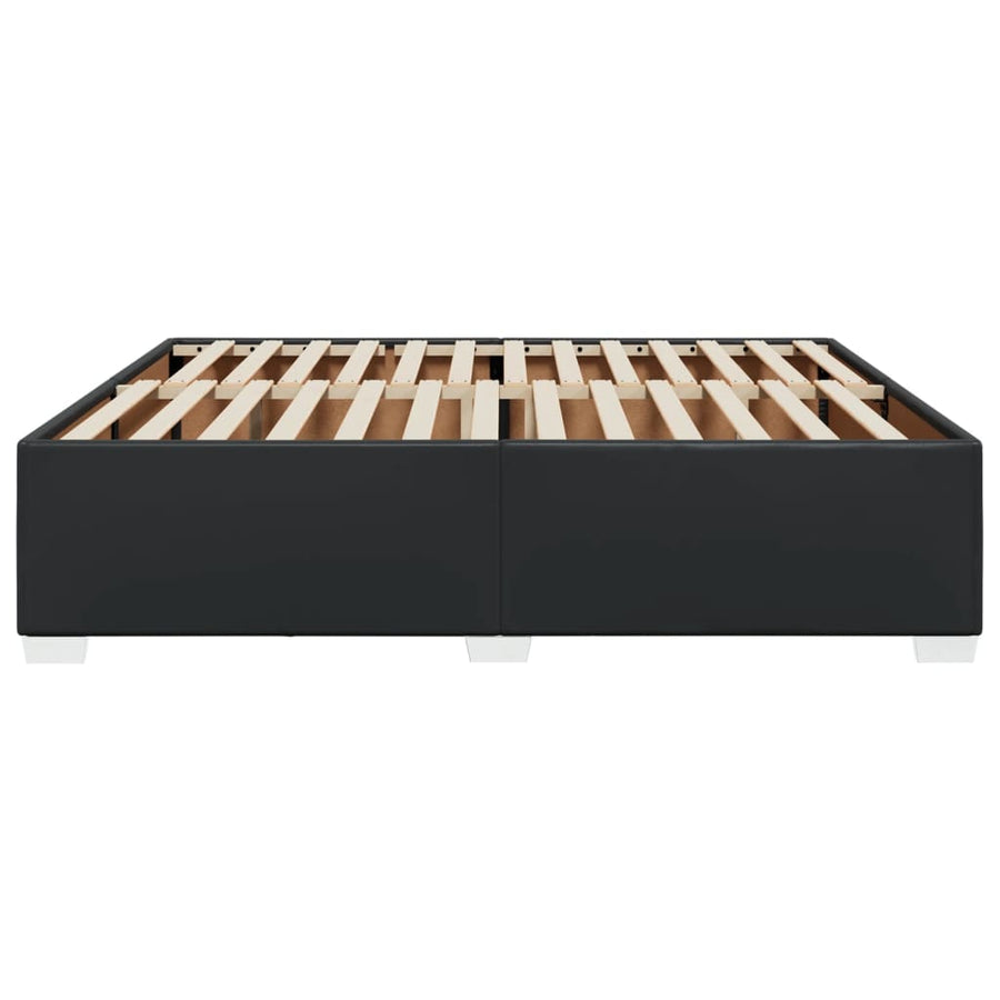 Bedframe kunstleer zwart 200x200 cm