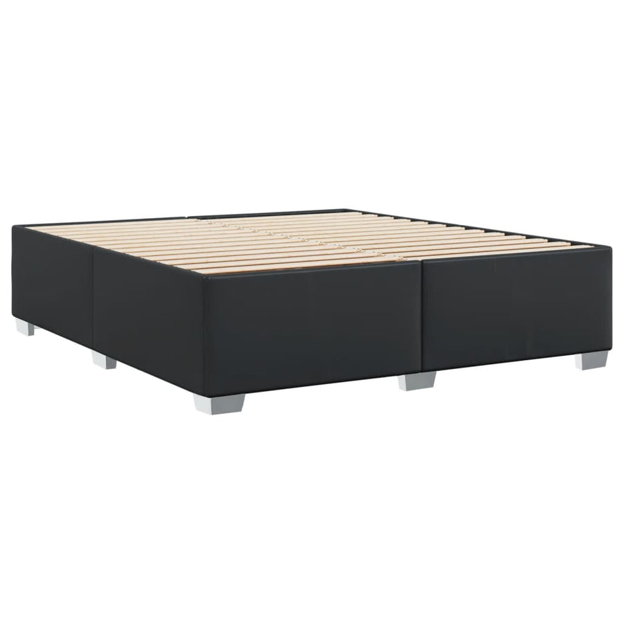 Bedframe kunstleer zwart 200x200 cm