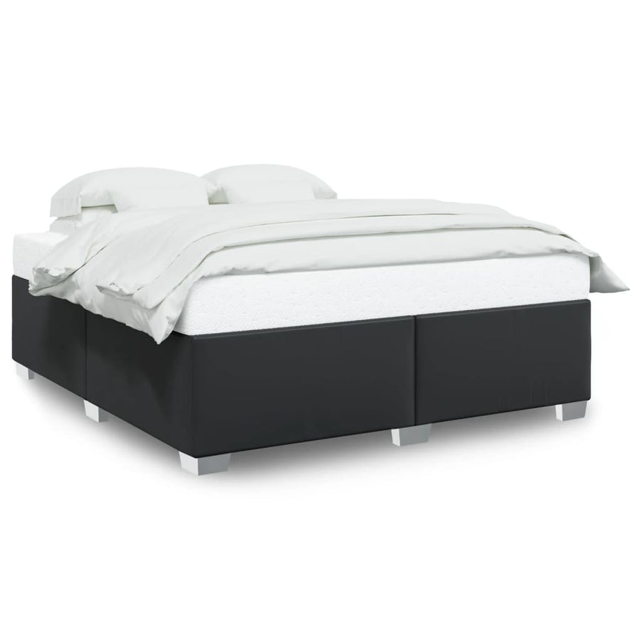 Bedframe kunstleer zwart 200x200 cm