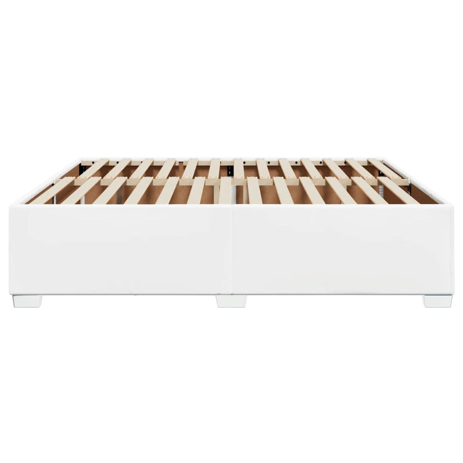 Bedframe kunstleer wit 200x200 cm
