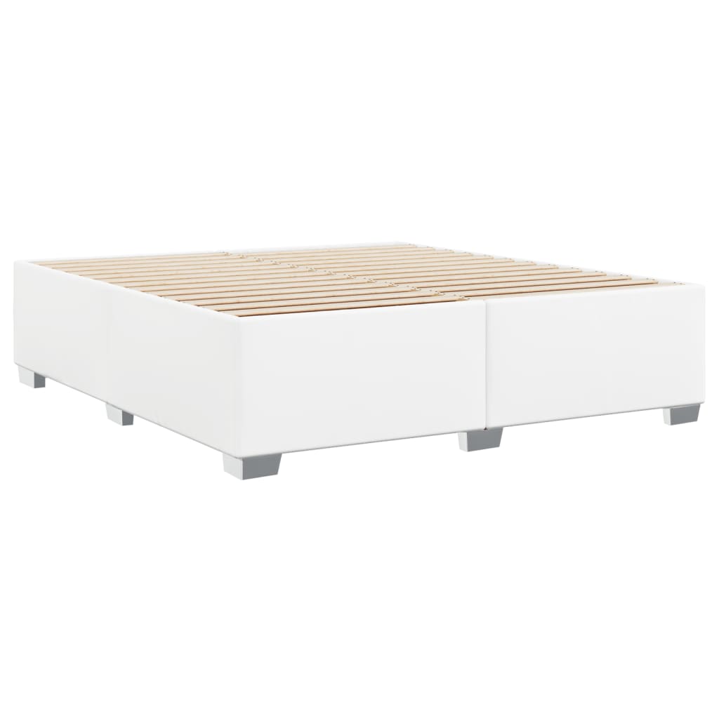Bedframe kunstleer wit 200x200 cm