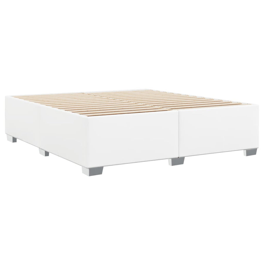 Bedframe kunstleer wit 200x200 cm