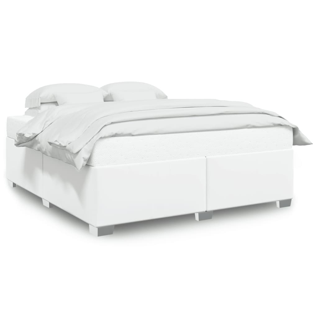 Bedframe kunstleer wit 200x200 cm